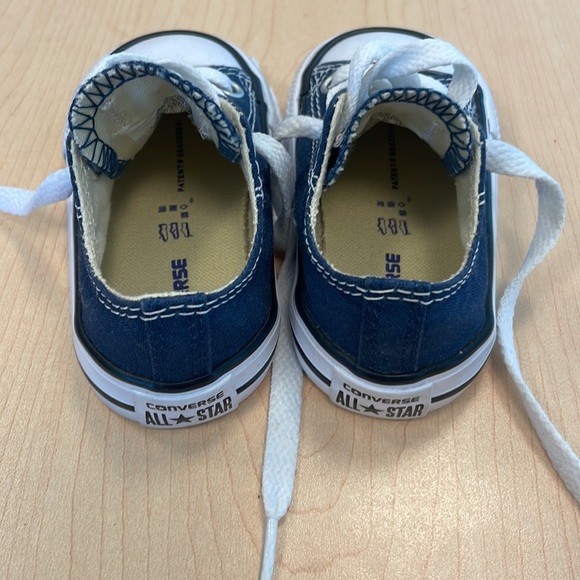 Infant Converse Blue Canvas Sneakers 4 - Picture 6 of 11